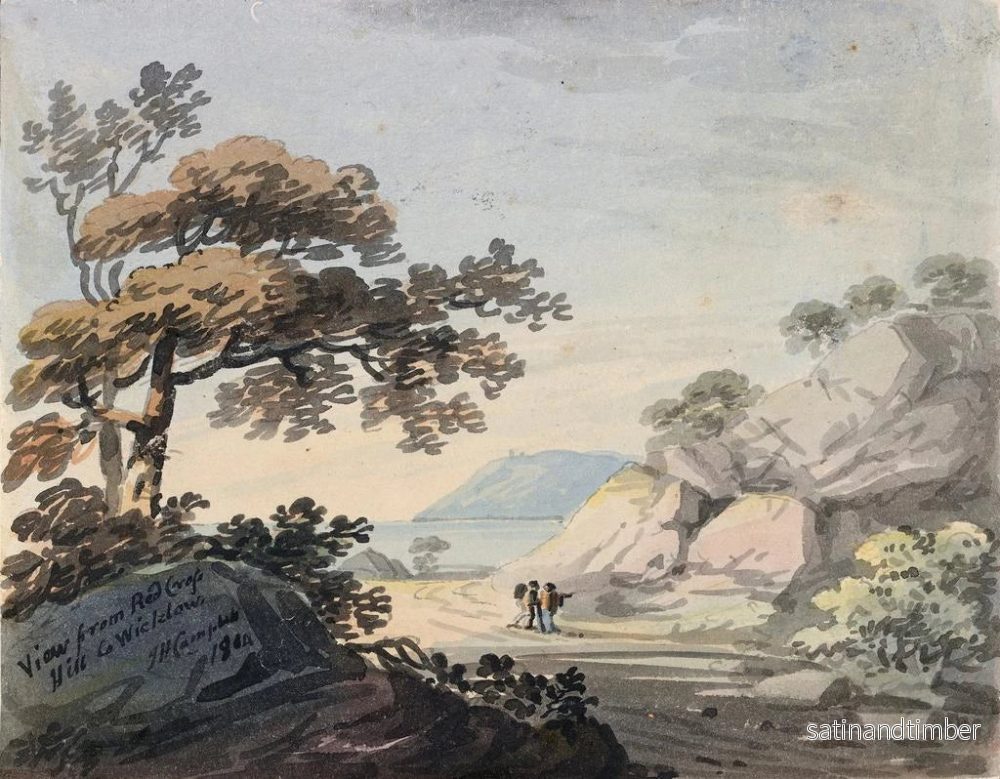 Reproduktion av målningen La vue depuis la colline de la Croix-Rouge, comté de Wicklow - John Henry Campbell - Bild 2