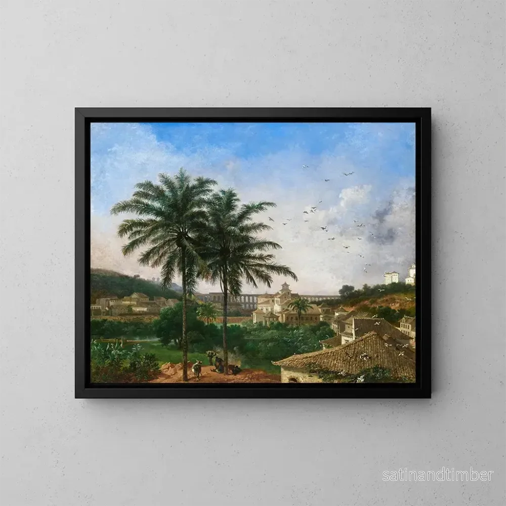 Reproduktion av målningen L'aqueduc de Rio de Janeiro - Nicolas-Antoine Taunay