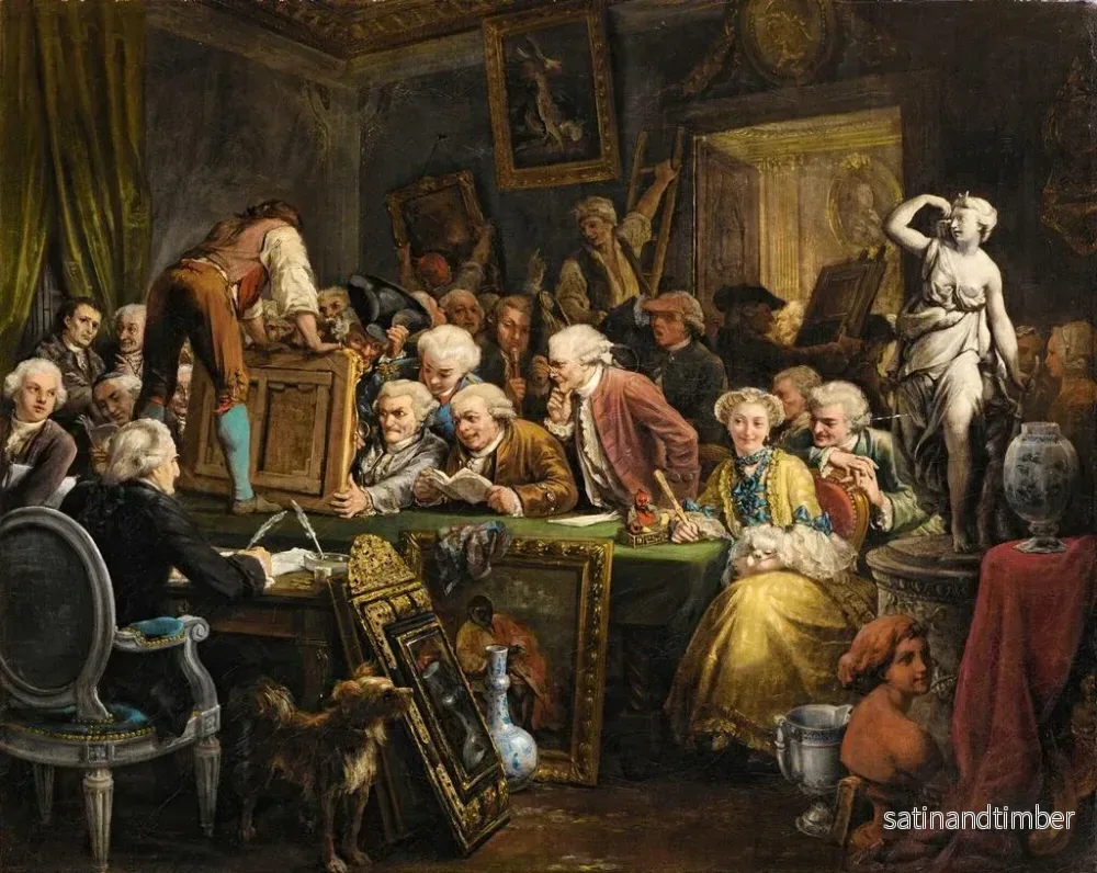 Reproduktion av målningen Auktion - Julien Léopold Boilly - Bild 2