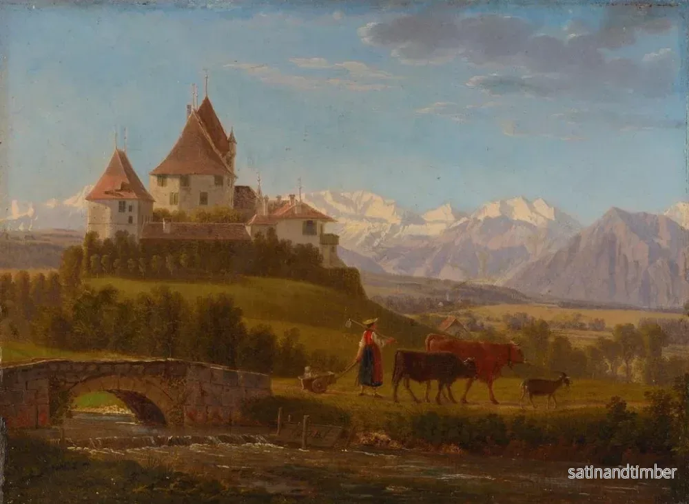 Reproduktion av målningen Château de Worb - Johann Jakob Biedermann - Bild 2