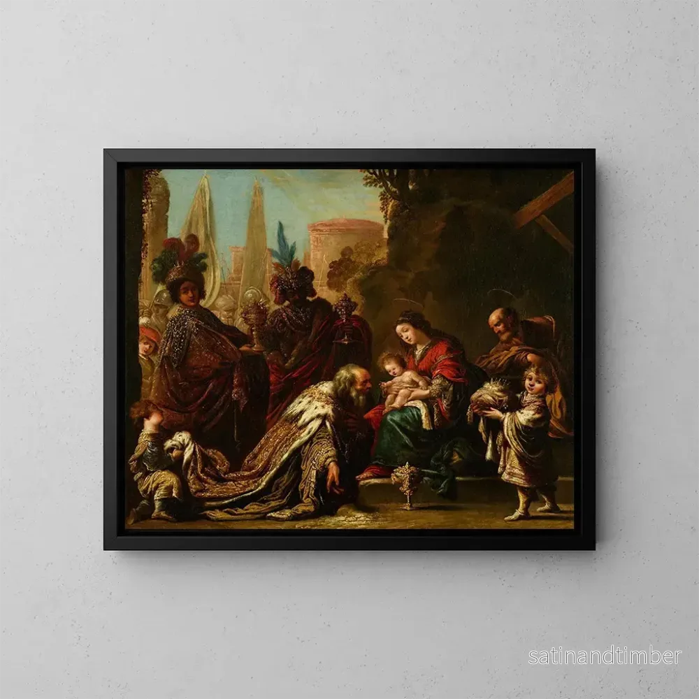 Reproduktion av målningen Adoration des Mages – Claude Vignon Reproduktion av målningen Adoration des Mages – Claude Vignon