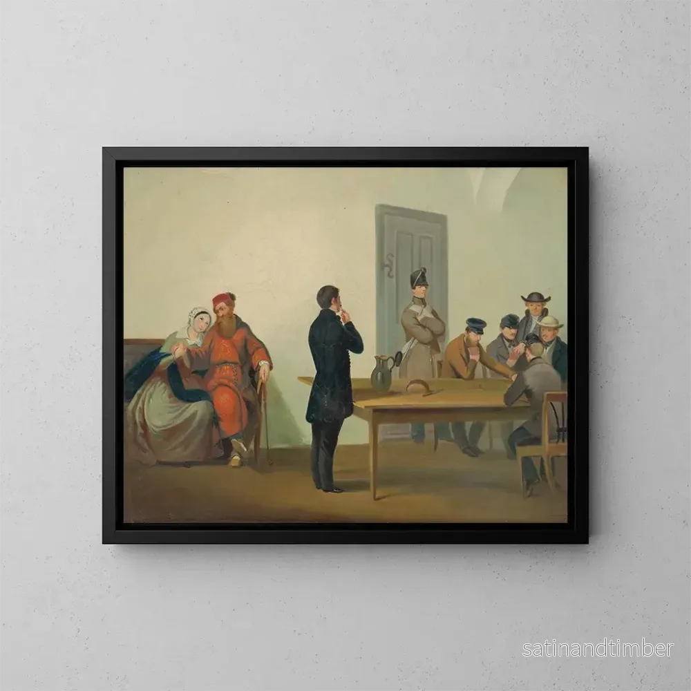 Reproduktion av målningen Zemans d'Orava en prison - Peter Michal Bohúň