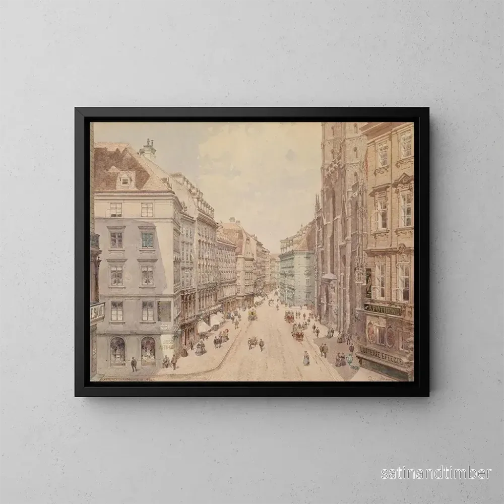 Reproduktion av målningen Vienne, platsen Saint-Étienne - Richard Moser