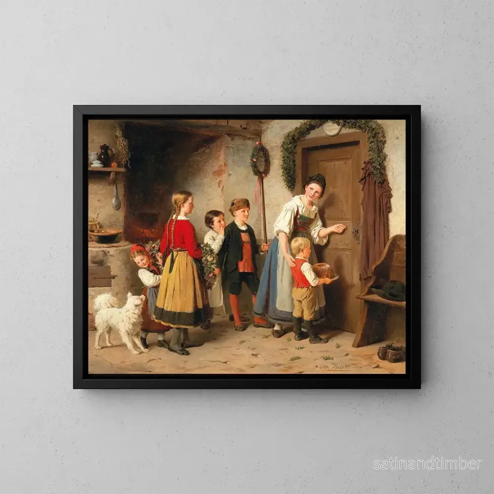 Reproduktion av målningen Le Gâteau d'anniversaire - Otto Rethel