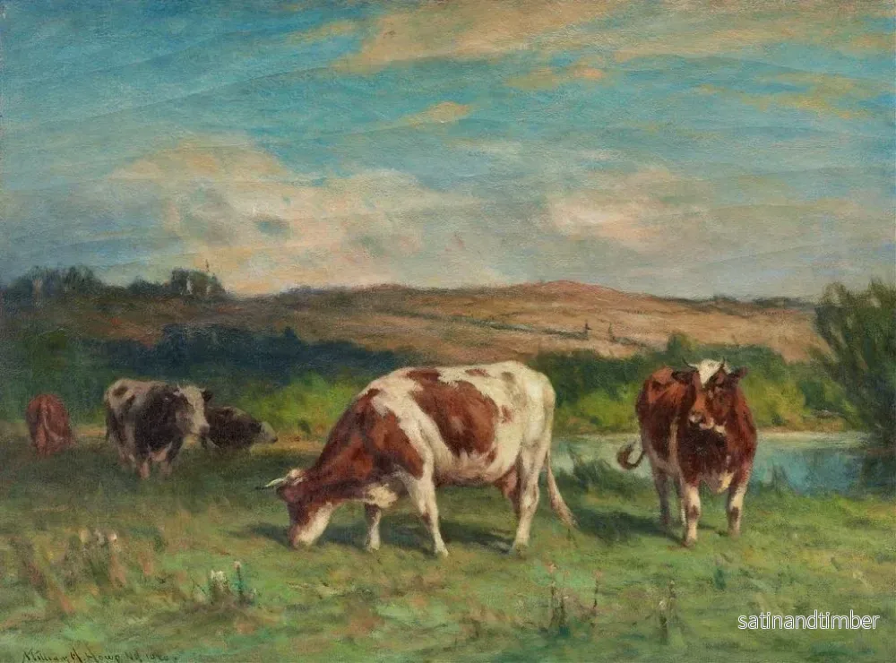 Reproduktion av målningen Prairies de Lyme - William Henry Howe - Bild 2