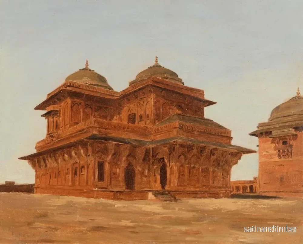 Reproduktion av målningen av Palais de Birbal à Fatehpur Sikri, Indien - Lockwood de Forest - Bild 2