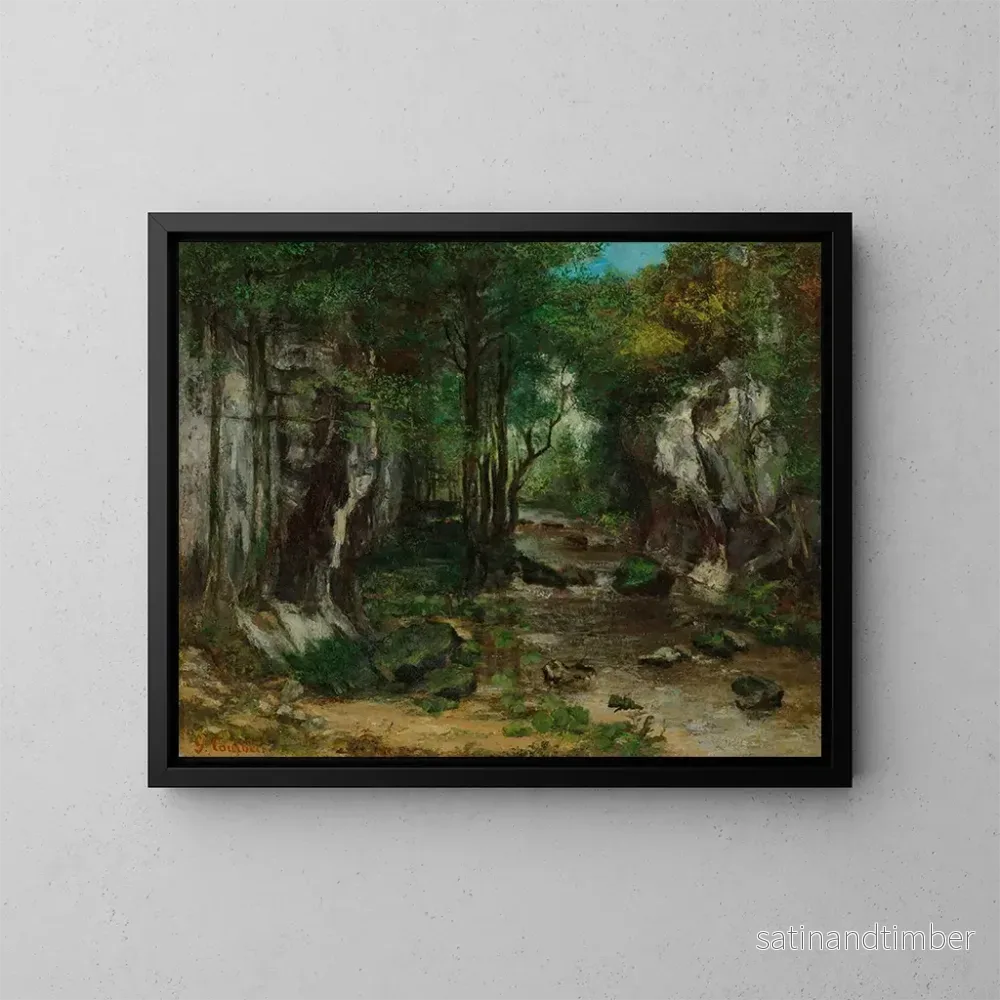 Reproduktion av målningen Le ruisseau de Puits Noir - Gustave Courbet
