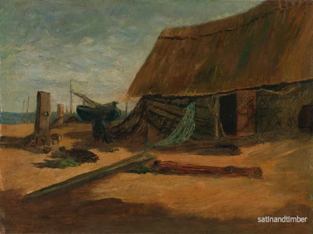 Reproduktion av målningen Cabanes de pêche - Edward Mitchell Bannister - Bild 2