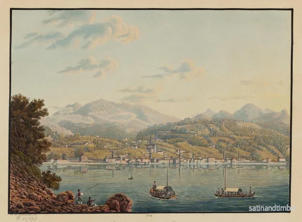 Reproduktion av målningen av Luganos stadssyn - David Alois Schmid - Bild 2