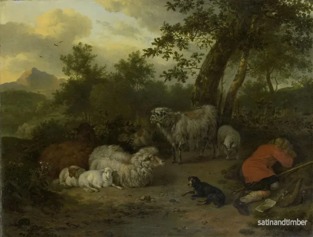 Reproduktion av målningen Le Berger endormi - Jan van der Meer le Jeune - Bild 2