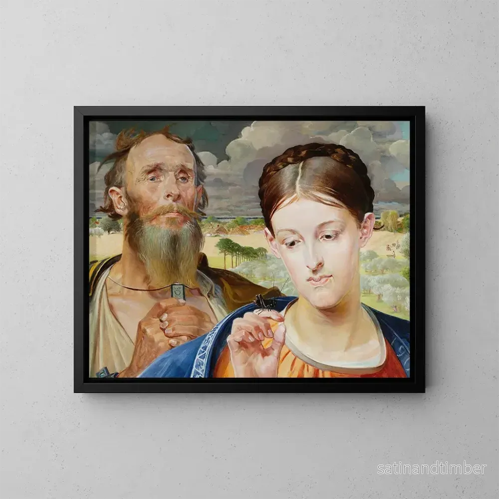Reproduktion av målningen Musik, vänstra vingen av triptyken - Jacek Malczewski