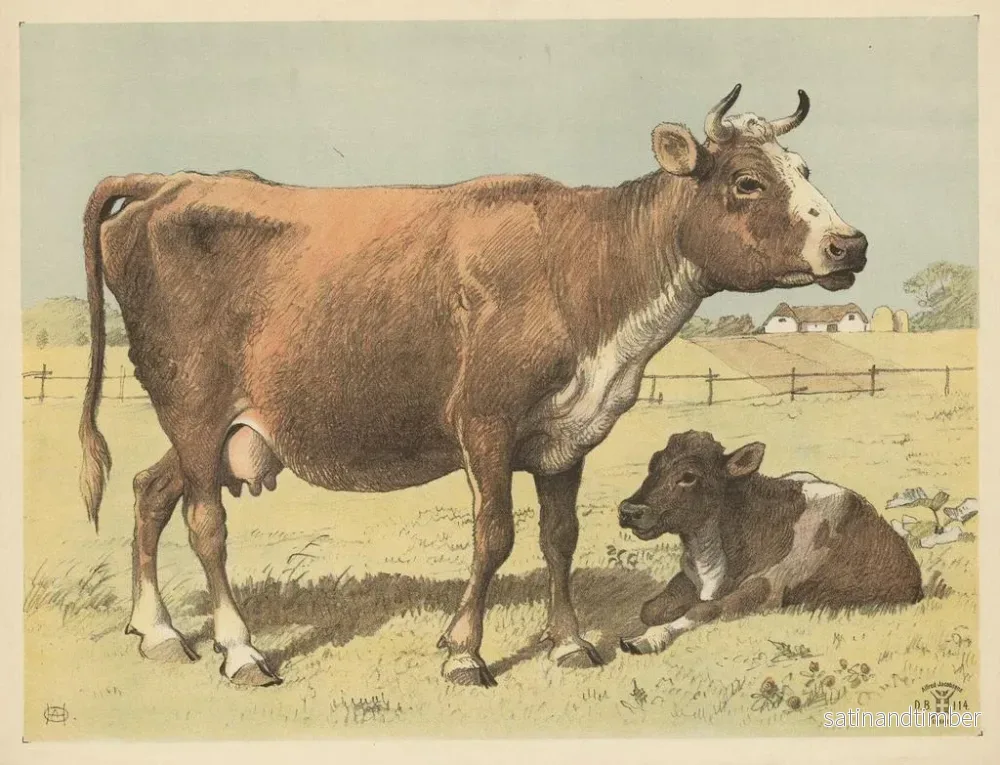Reproduktion av målningen Vache - Oluf August Hermansen - Bild 2