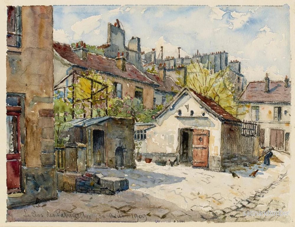 Reproduktion av målningen Le clos des Patriarches, 10 rue de l'Épée de Bois - Georges-Henri Manesse - Bild 2