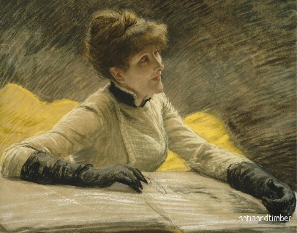 Reproduktion av målningen av beundran av en portfölj - James Tissot - Bild 2