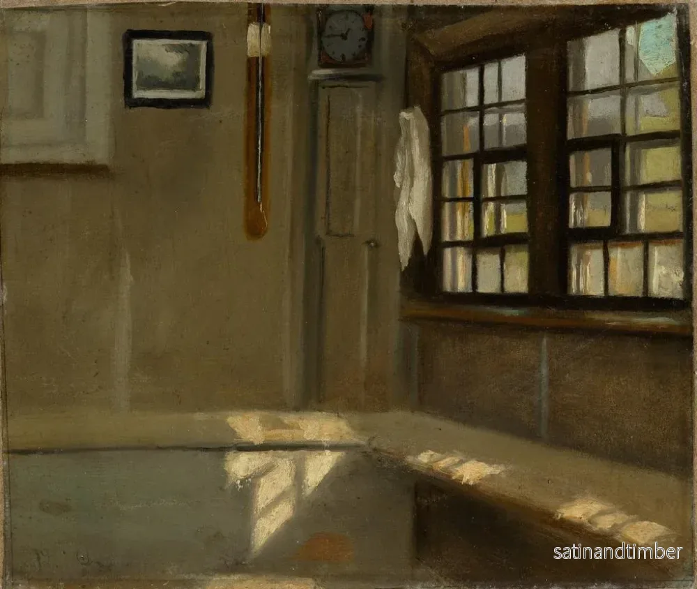 Reproduktion av målningen hörn av ett rum i en gård - Hans Thoma - Bild 2