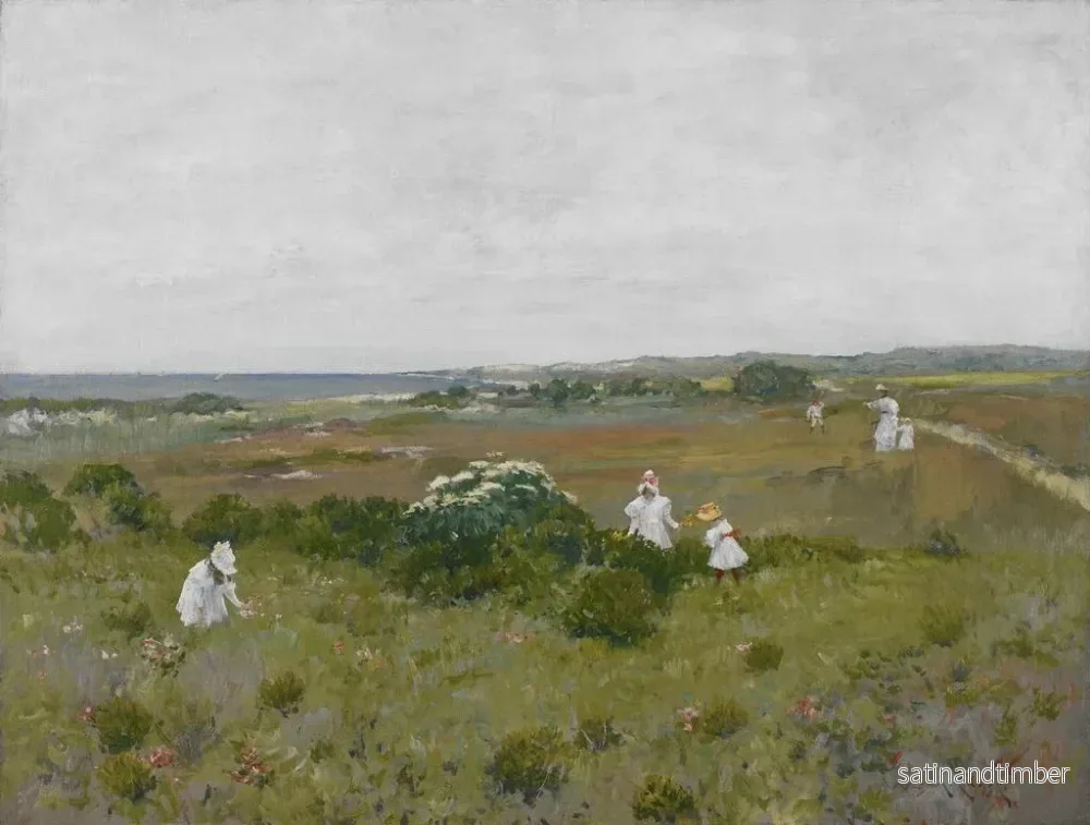 Reproduktion av målningen av Fleurs de bord de mer - William Merritt Chase - Bild 2