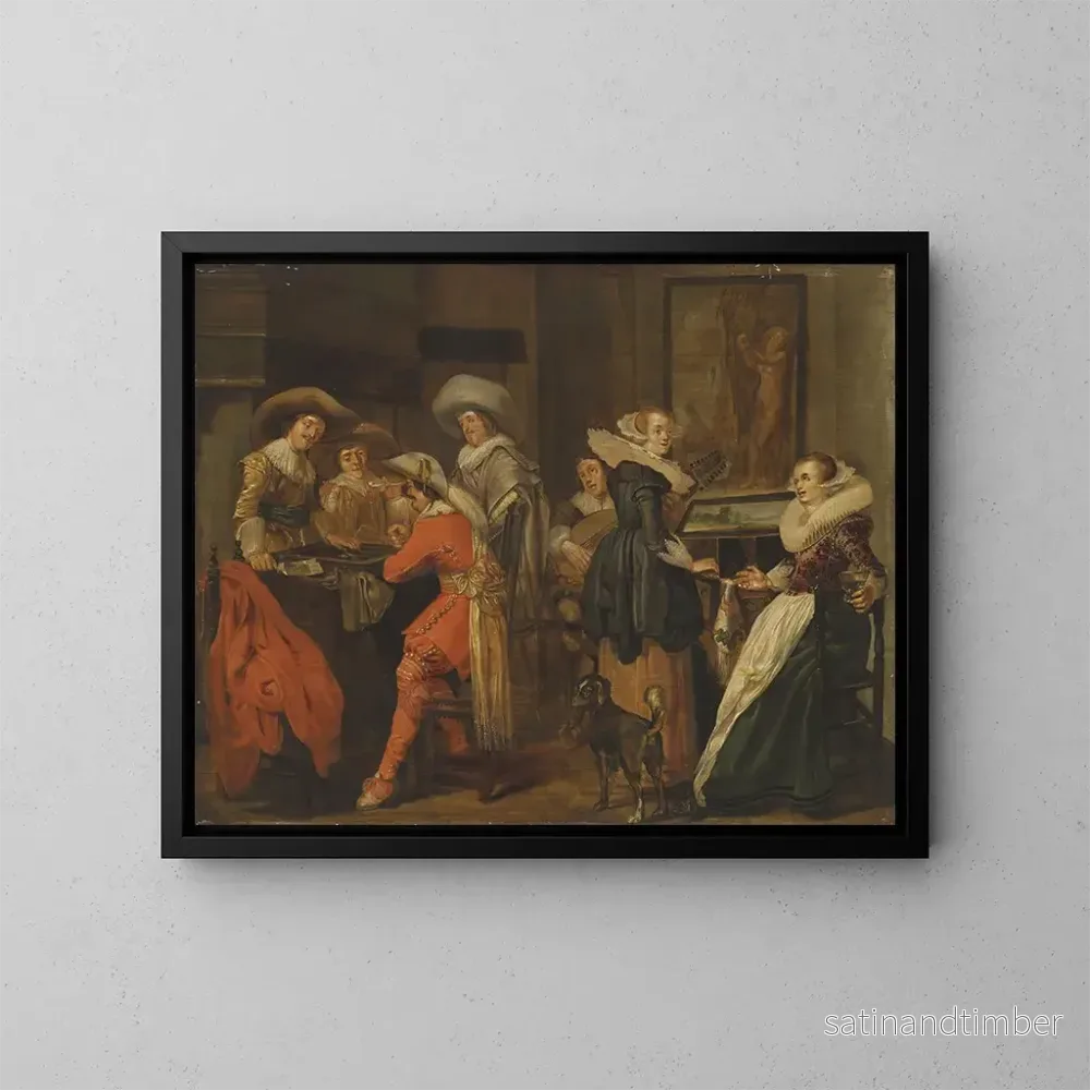 Reproduktion av målningen En elegant sällskap i ett interiör - Pieter Codde