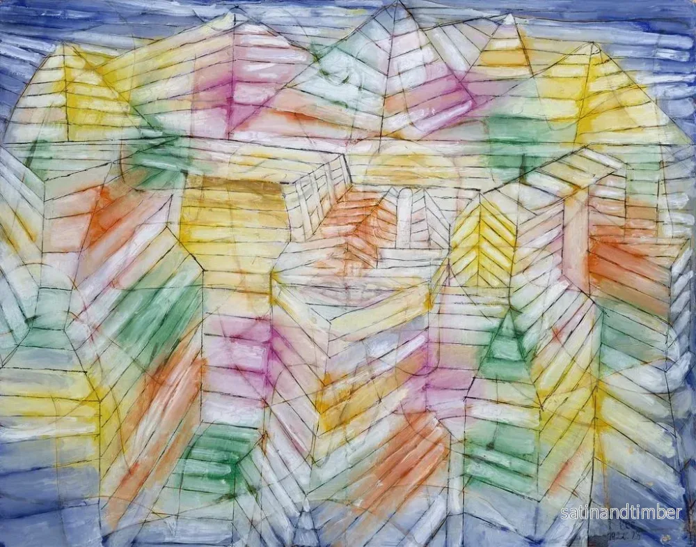 Reproduktion av målningen av teaterbergsbyggnad - Paul Klee - Bild 2