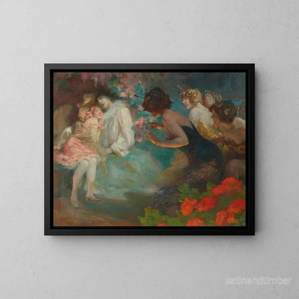 Reproduktion av målningen La Fantaisie - François Édouard Zier