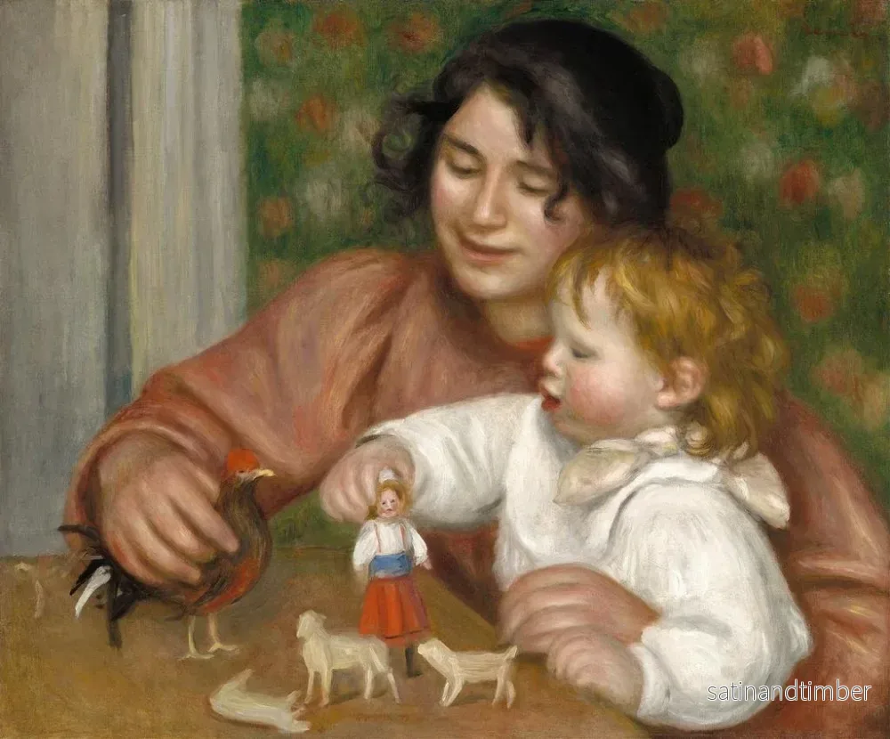Reproduktion av målningen Barn med leksaker, Gabrielle och konstnärens son Jean - Pierre-Auguste Renoir - Bild 2