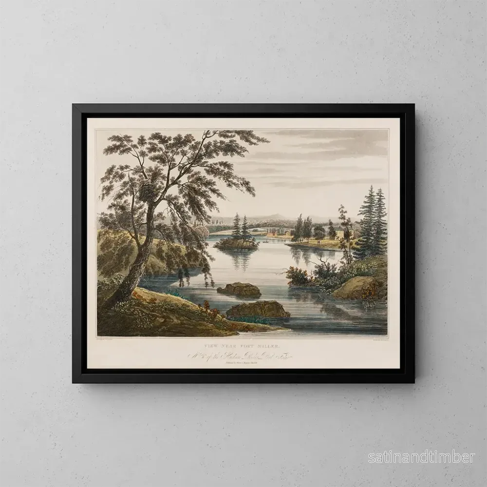 Reproduktion av målningen Vue près de Fort Miller - William Guy Wall
