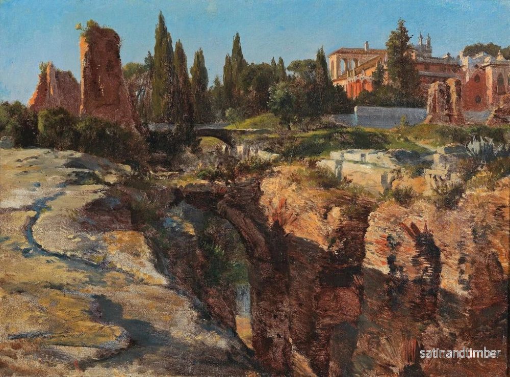 Reproduktion av målningen Palatin i Rom - Edward Theodore Compton - Bild 2