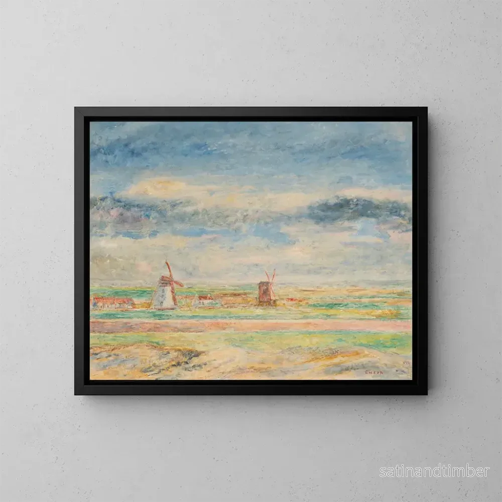 Reproduktion av målningen Les Deux Moulins - James Ensor