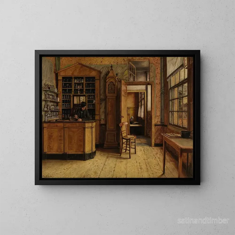 Reproduktion av målningen L’ancienne auberge Het Loodshuis à Anvers – Henri de Braekeleer Reproduktion av målningen L’ancienne auberge Het Loodshuis à Anvers – Henri de Braekeleer
