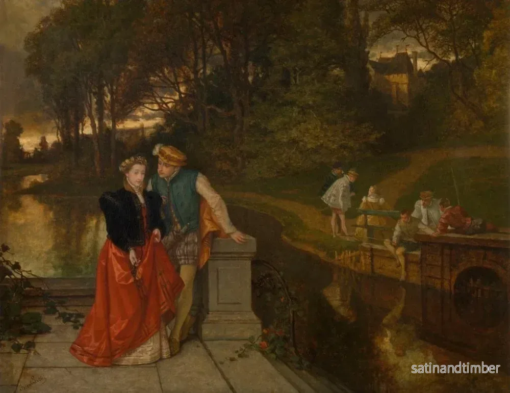 Reproduktion av målningen Amants dans le parc - Joseph Lies - Bild 2