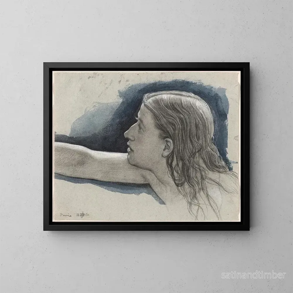 Reproduktion av målningen Studie av en ung mans huvud med utsträckt högra arm – Edward John Poynter Reproduktion av målningen Studie av en ung mans huvud med utsträckt högra arm – Edward John Poynter
