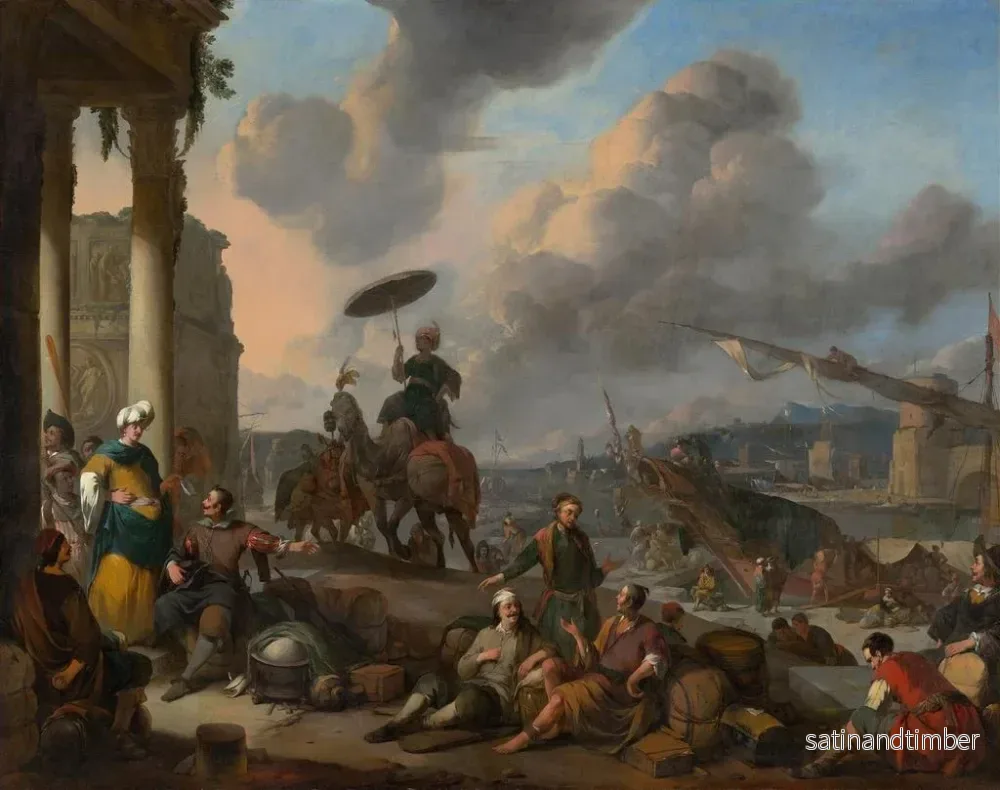 Reproduktion av målningen Port sur la Méditerranée - Johannes Lingelbach - Bild 2