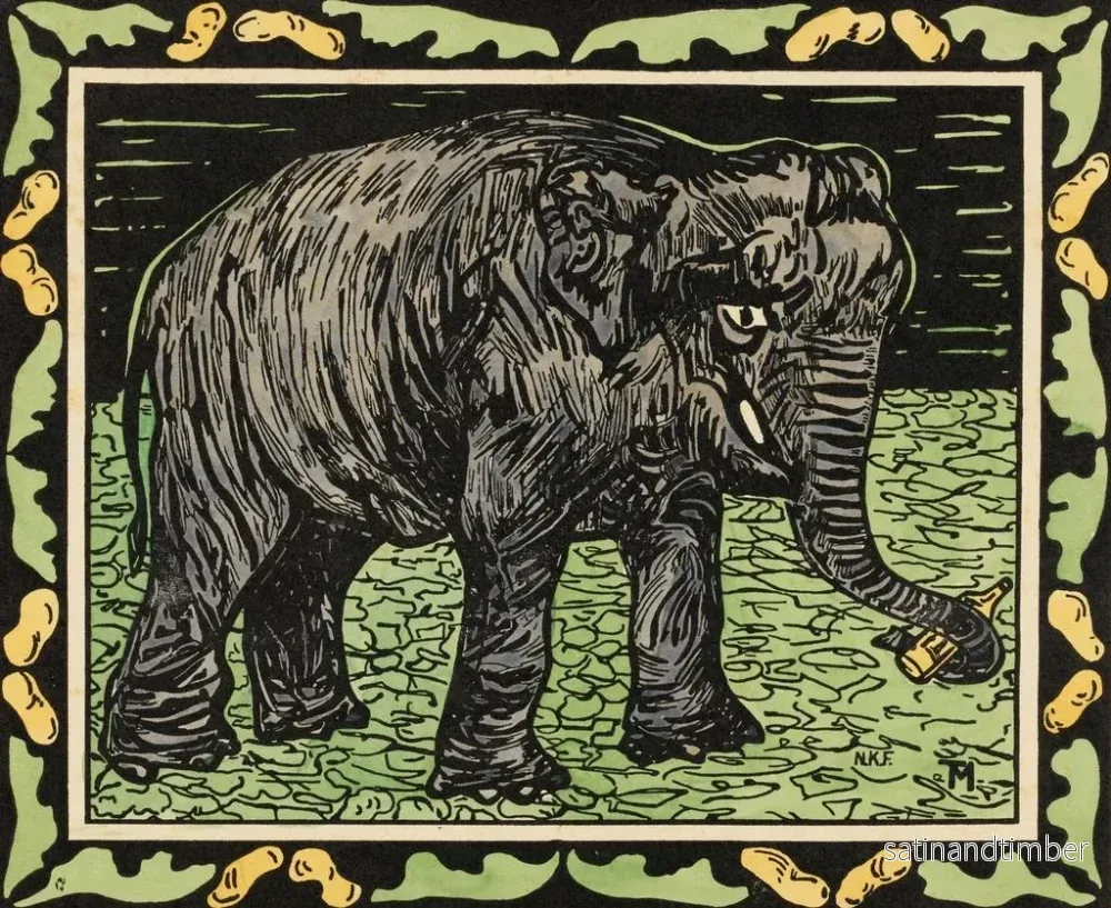Reproduktion av målningen Elefant med en flaska - Theo van Hoytema - Bild 2