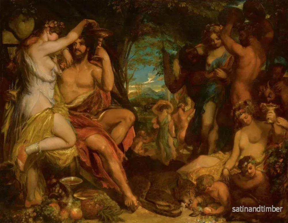 Reproduktion av målningen En festmåltid av Bacchus - William Etty - Bild 2