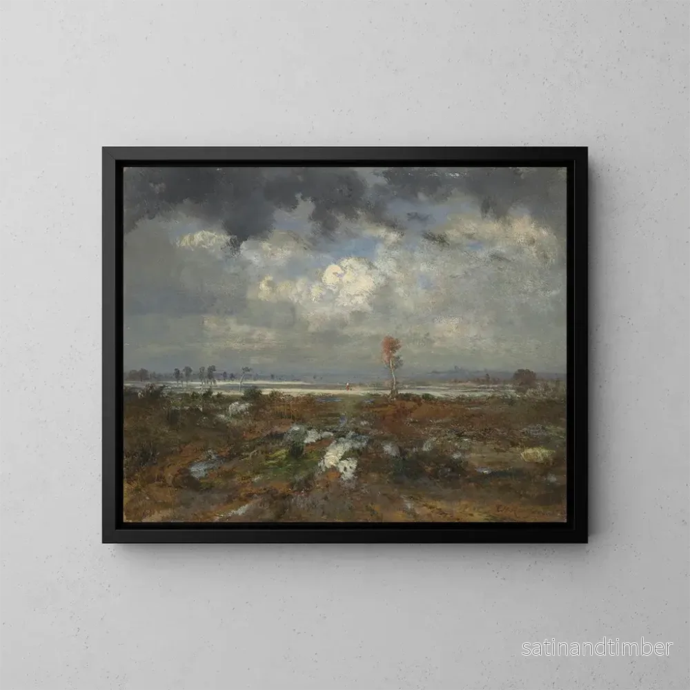Reproduktion av målningen Vy över kullarna i Montmartre - Théodore Rousseau