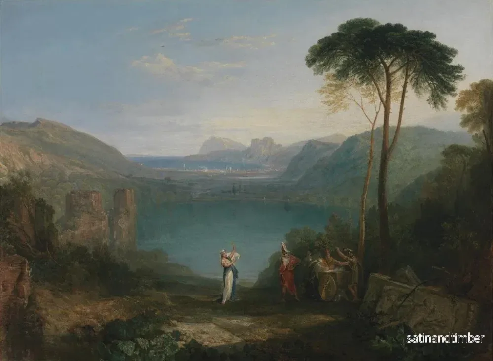 Reproduktion av målningen Le lac d'Averne, Énée et la Sibylle de Cumes - Joseph Mallord William Turner - Bild 2