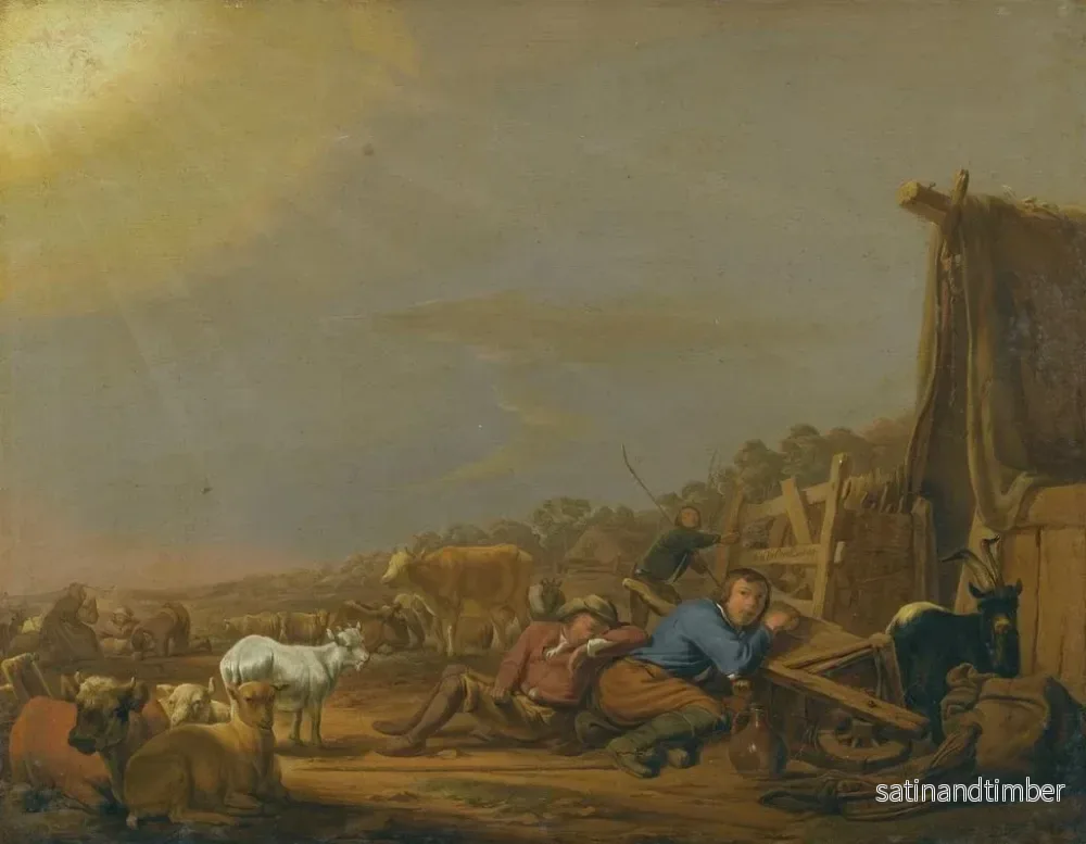 Reproduktion av målningen L'Annonciation aux bergers - Jan van Ossenbeeck - Bild 2