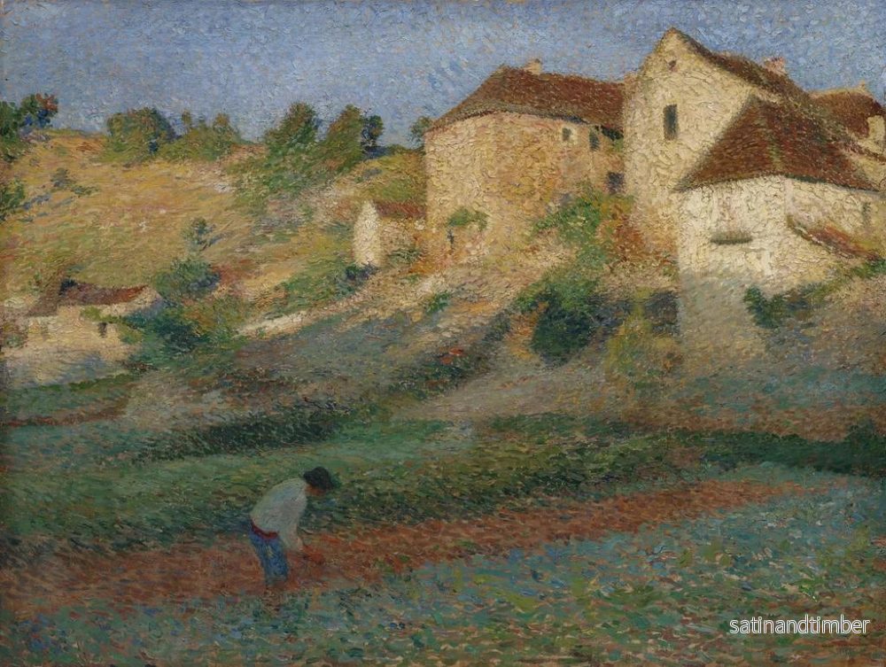 Reproduktion av målningen Binage i en trädgård i Labastide-du-Vert - Henri Martin - Bild 2