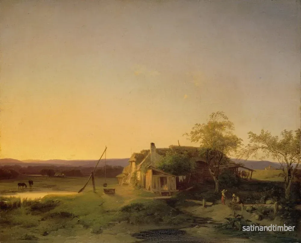 Reproduktion av målningen Landskap vid kvällen - Ignaz Raffalt - Bild 2