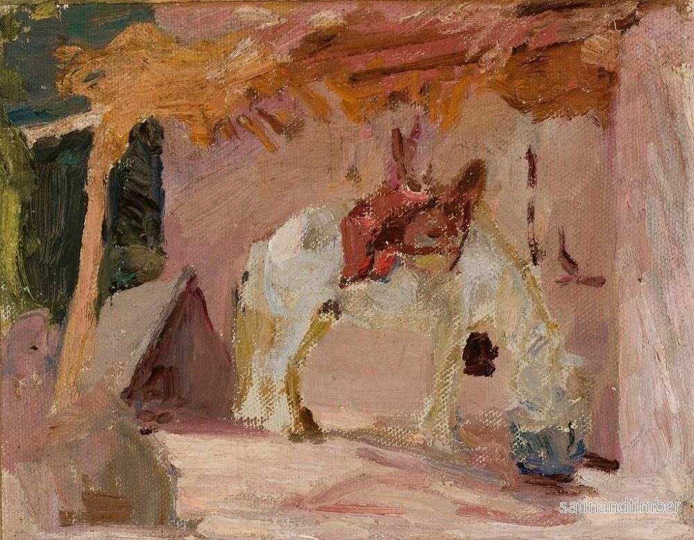 Reproduktion av målningen av Cheval du voyage vers le Turkestan - Jan Cybis - Bild 2