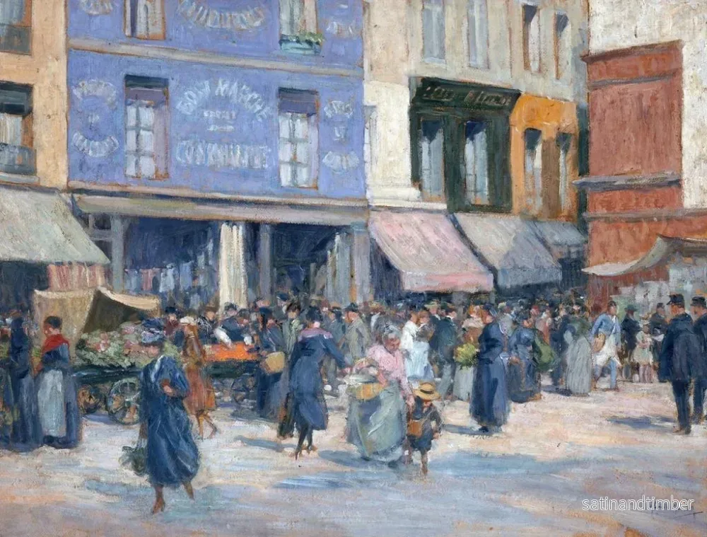 Reproduktion av målningen La rue Mouffetard - Henri Achille Zo - Bild 2