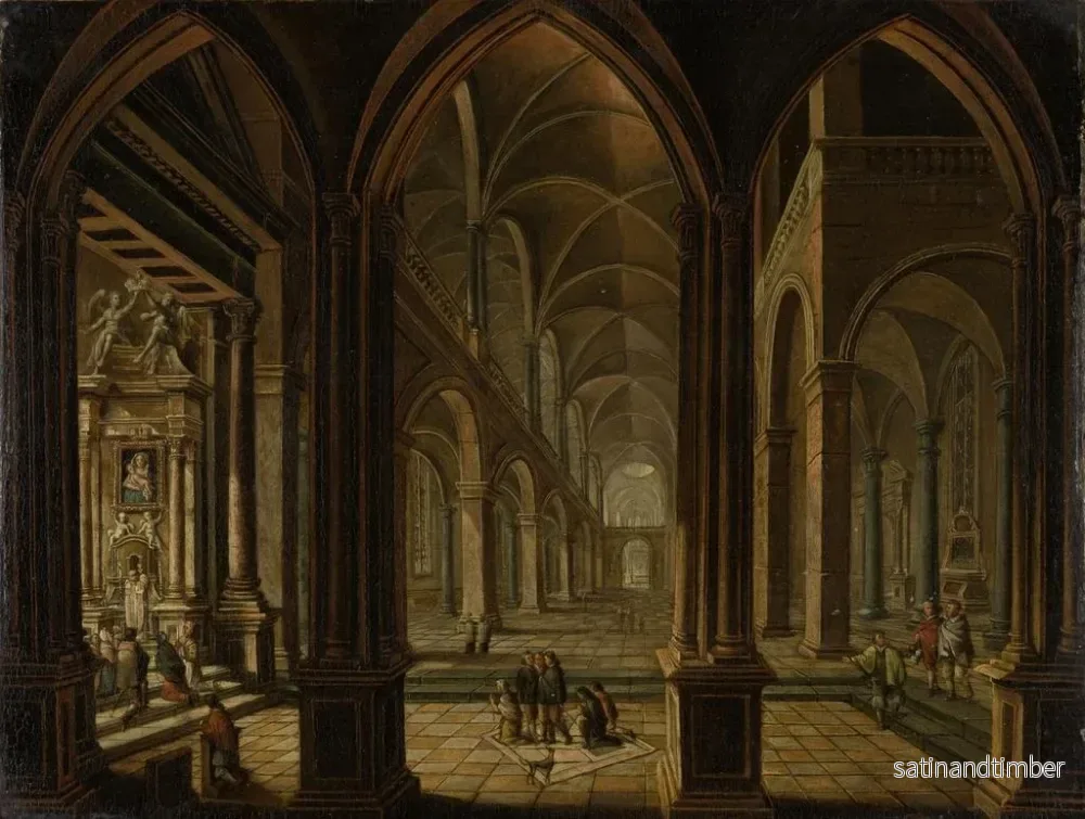 Reproduktion av målningen inomhus av kyrka - Christian Stöcklin - Bild 2