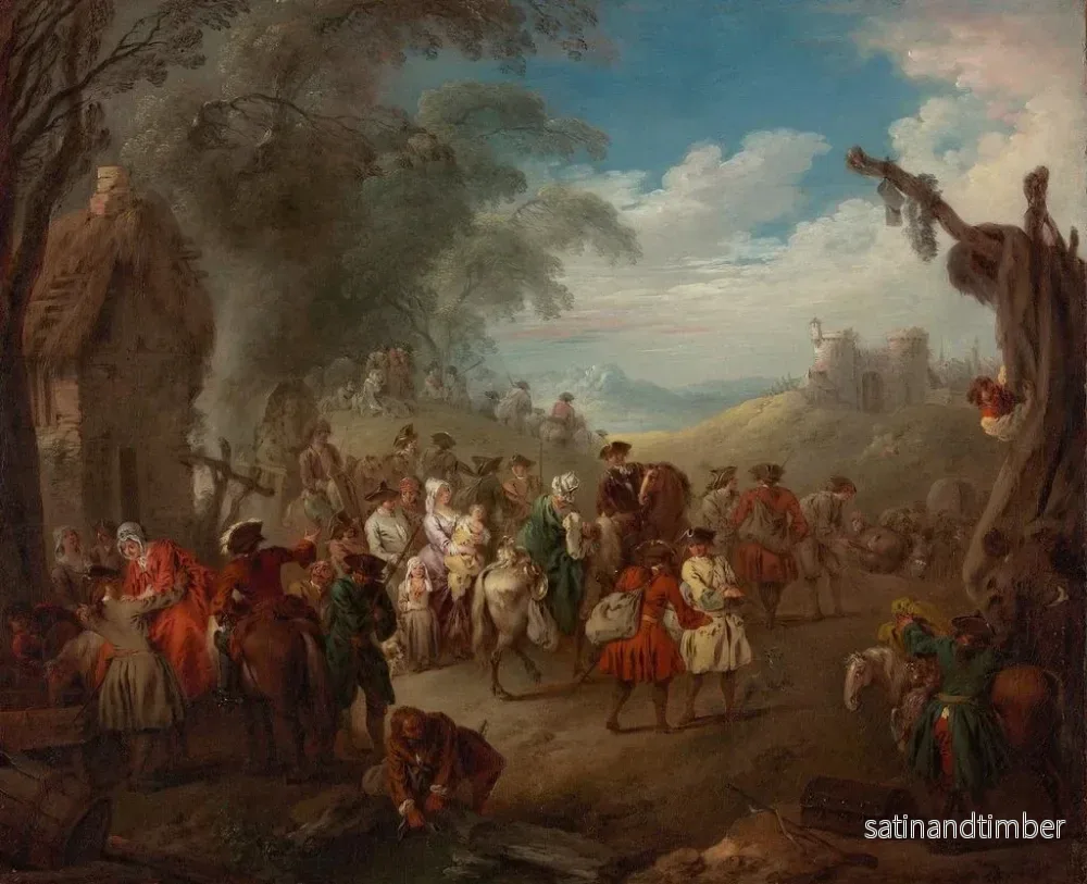 Reproduktion av målningen Troupes en marche - Jean-Baptiste Pater - Bild 2