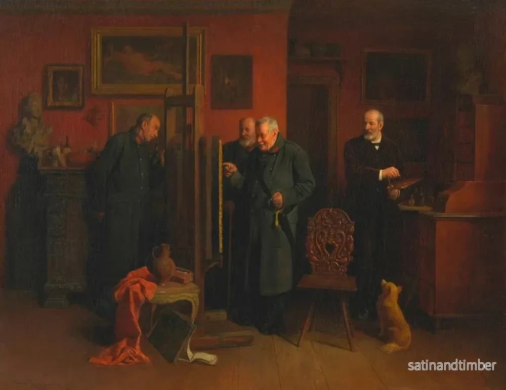 Reproduktion av målningen Le peintre Friedländer dans son atelier - Friedrich Friedländer - Bild 2