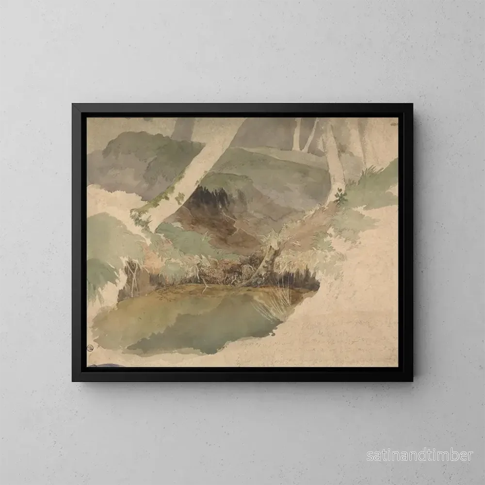 Reproduktion av målningen Bassin forestier - Robert Hills