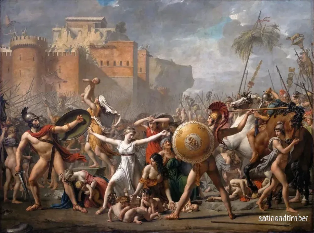 Reproduktion av målningen L'Intervention des Sabines - Jacques Louis David - Bild 2
