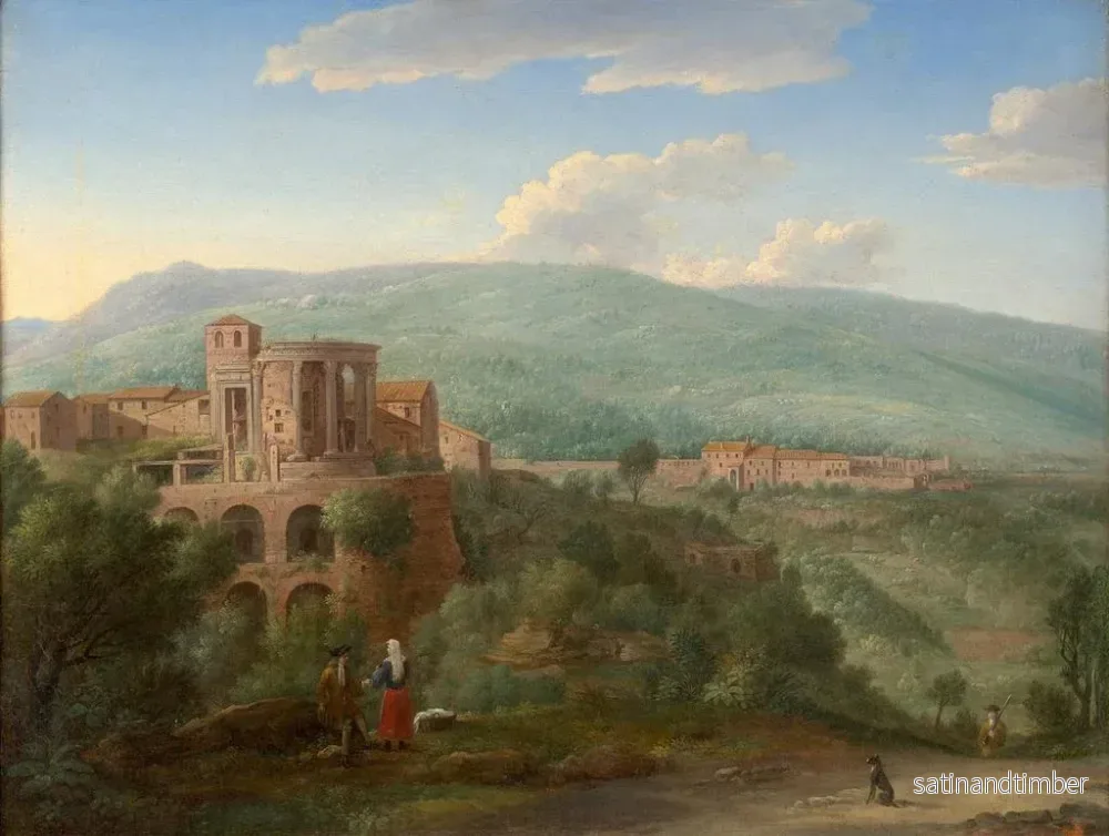 Reproduktion av målningen av Rencontre d'un gentilhomme et d'une lingère à Tivoli - Hendrik Frans van Lint - Bild 2
