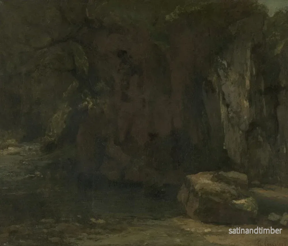 Reproduktion av målningen Les falaises de la Loue - Gustave Courbet - Bild 2