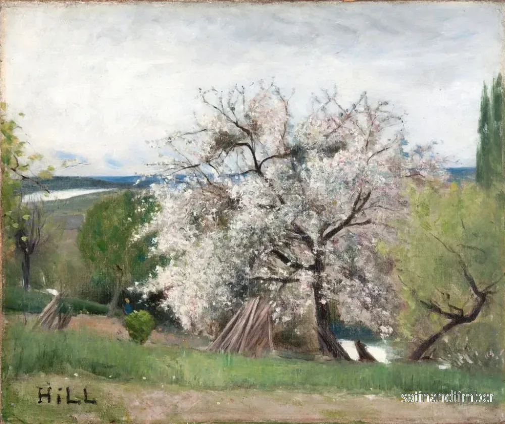 Reproduktion av målningen av blommande fruktträd - Carl Fredrik Hill - Bild 2