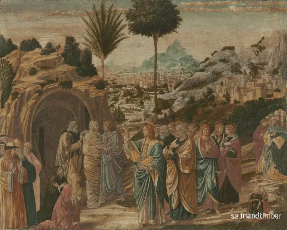 Reproduktion av målningen La resurrección de Lázaro - Benozzo Gozzoli - Bild 2