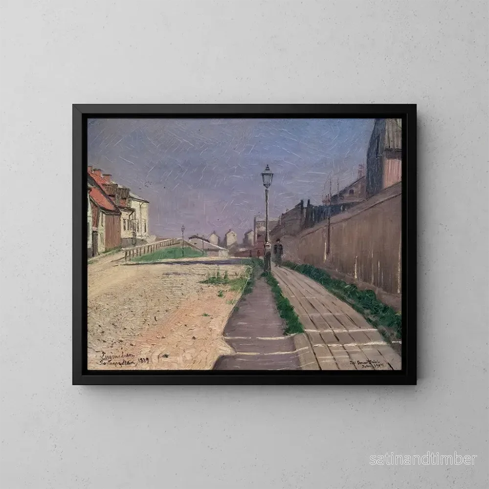 Reproduktion av målningen Rue Roslagsgatan – Eugène Jansson Reproduktion av målningen Rue Roslagsgatan – Eugène Jansson